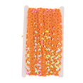 thumbnail image 2 of veasfak 13m Sequins Paillette Ribbon Braid Lace DIY Sewing Clothing Orange, 2 of 7