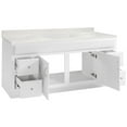thumbnail image 4 of Design House Concord Vanity in White with Ivory Swirl Cultured Marble Top, Fully Assembled, 61-inch, 4 of 15