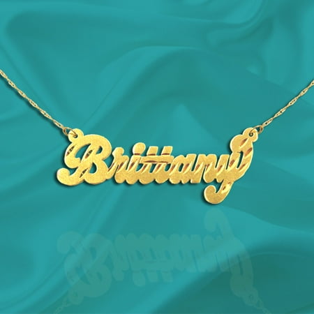 24K Gold Plated Sterling Silver Personalized Name Necklace with Name of Your Choice - Made in