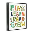 thumbnail image 3 of Stupell Industries Play Learn Read Grow Children's Typography Rainbow Flowers, 24 x 30,Design by Lisa Perry Whitebutton, 3 of 5