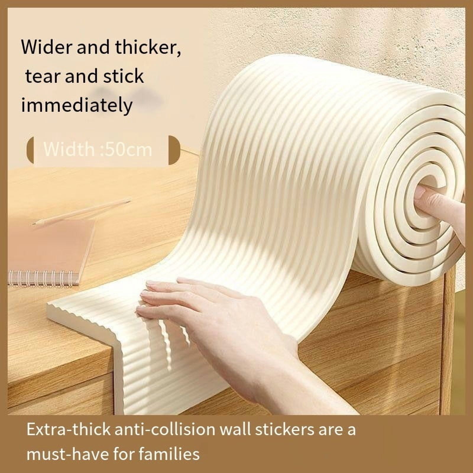 Baby Anti-Collision Strips, Corner Protectors, Wall Corner Protection Strips, Wall Strips, Thickened Self-Adhesive Anti-Bump and Anti-Collision Head Protection Stickers for Infants