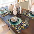 thumbnail image 6 of Placemats Set Of 4 / 6, Retro Flowers Placemats For Dining Table Indoor/Outdoors Heat Resistant Washable Placemats 18" X 12", 6 of 8
