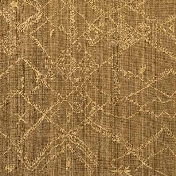 Ahgly Company Indoor Square Abstract Brown Modern Area Rugs, 4' Square
