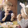 thumbnail image 4 of 50 Decorated Easter Eggs, Hanging Plastic Eggs with Rope, White DIY Paint Eggs with 8 Brushes, 4 of 5