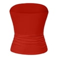 thumbnail image 5 of QGJZVUNL Sleeveless Womens Summer Tops Strapless Cropped Tube Tops Basic Backless Summer Clothes Size S, 5 of 7