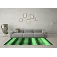 thumbnail image 3 of Ahgly Company Indoor Round Abstract Emerald Green Modern Area Rugs, 7' Round, 3 of 4