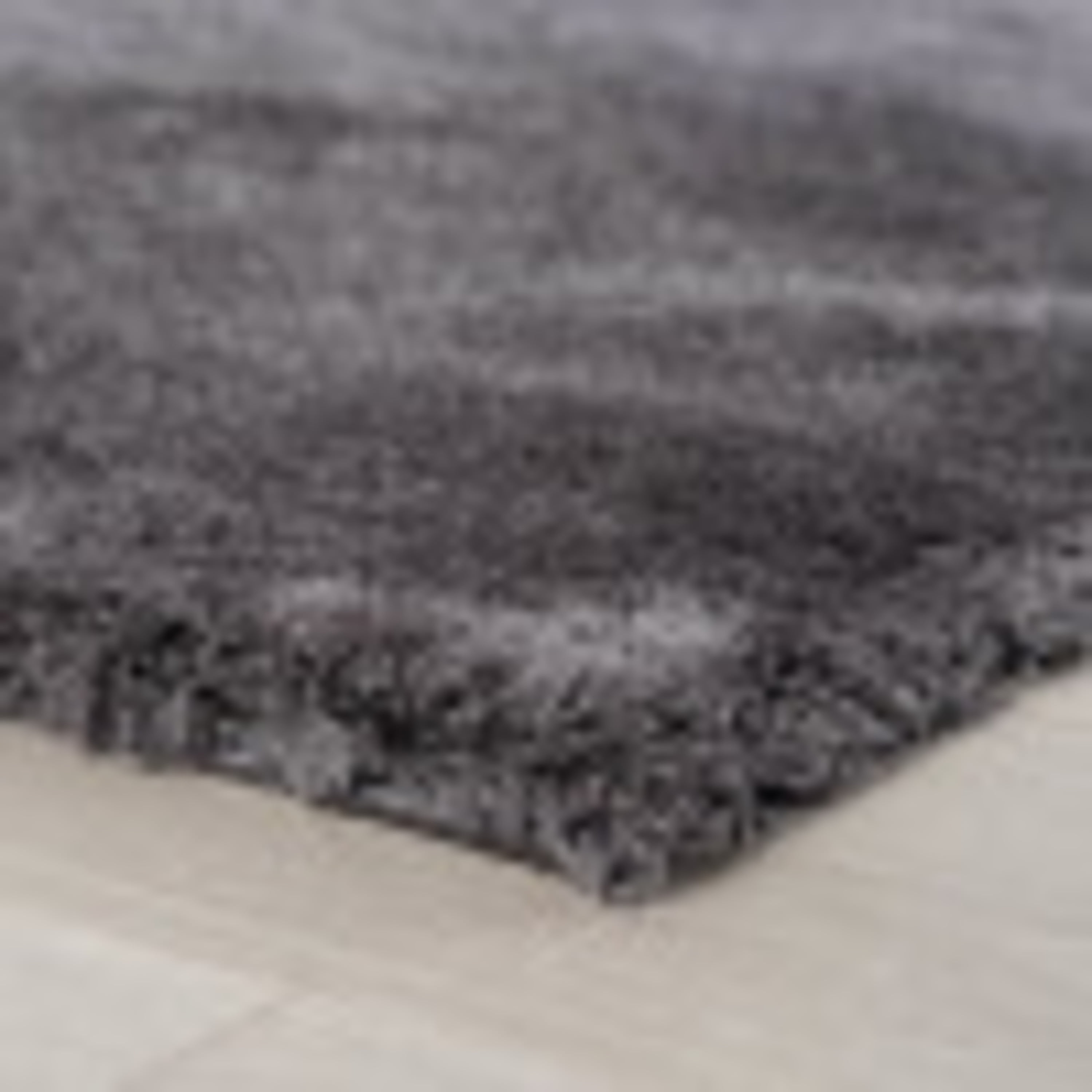 Shag 3x8 Area Rug Thick (2'7'' x 7'3'') Solid Gray Indoor Runner Easy to Clean