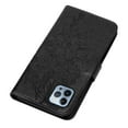 thumbnail image 6 of Dteck For iPhone 12 Shockproof Wristband Embossed Pattern Card Slot Flip Leather Wallet Kickstand Case Cover,Black, 6 of 7