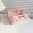thumbnail image 2 of Dvruxg Crates for Storage, Storage Crates Plastic Stackable, Foldable Crate for Office Home Kitchen Bedroom Bathroom(Pink), 2 of 6