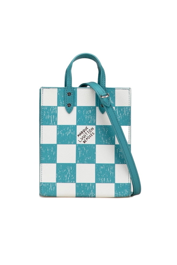 Pre-Owned Louis Vuitton Damier Checkerboard Sac Plat XS Handbag Shoulder Bag 2WAY N60495...