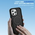 thumbnail image 6 of Dteck Magnetic Case for iPhone 14 Pro Max,Shockproof TPU Matte PC Case 360° Rotatable Ring Holder Kickstand Compatible with Mag Safe Back Cover,Black, 6 of 8