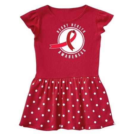 

Inktastic Heart Health Awareness Red Ribbon in Circle Gift Baby Girl Dress