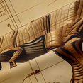 thumbnail image 5 of Homewish Vintage Dinosaur Blackout Curtains Set of 2 (52x84 Each),Retro Sketch Animal Curtain,Brown, 5 of 6