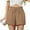 Brown, variant on Wide Leg Short Pants for Women's Comfy Drawstring Casual Elastic Waist Solid Color Shorts Summer Beach Lightweight Short Pants with Pockets(Blue,M)