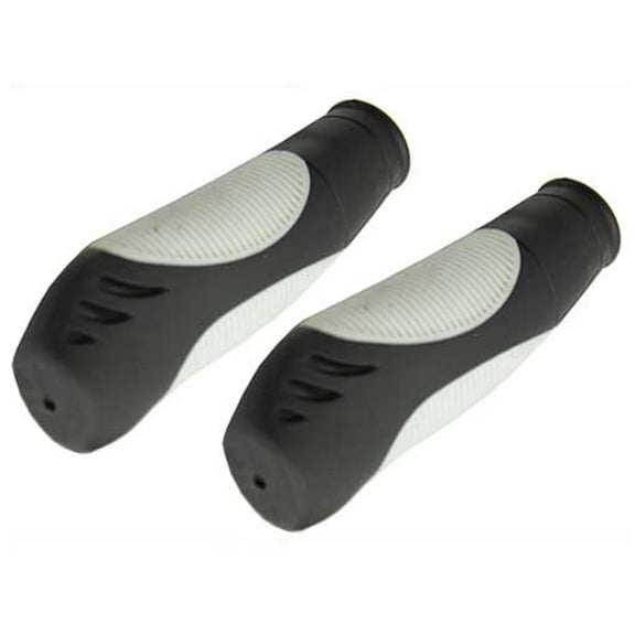 Grips 3723G Kraton Rubber Black/White. Bike grips, bicycle grips, lowrider grips, beach cruiser grips, mountain bike grips