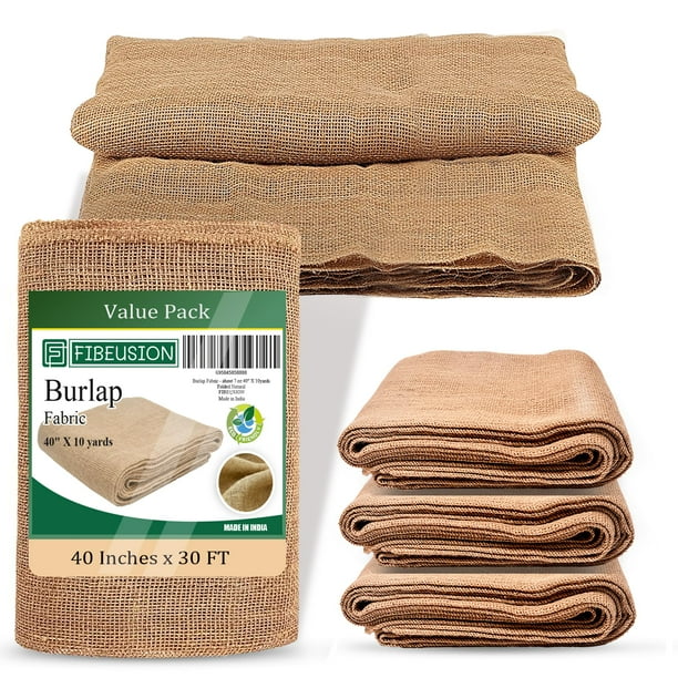 Tela de arpillera FIBEUSION 40 x 9,1 metros - Fibra de yute natural