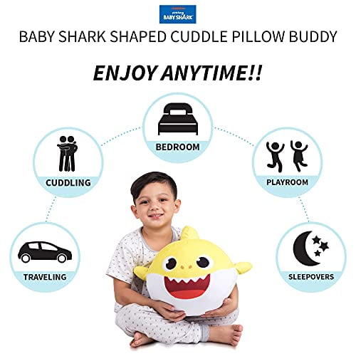 Peluche Baby Shark jaune 17 cm , requin baby shark en peluche