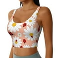 thumbnail image 2 of Balery Daisy and Ladybug Sujetadores deportivos con espalda cruzada para mujer, acolchados, sin costuras, de alto impacto, ideales para yoga, gimnasio, entrenamiento y fitness.-Small, 2 of 8