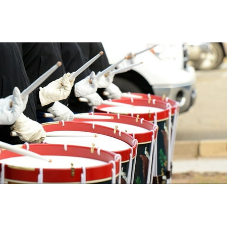 Canvas Print Old Guard Drums Historic Soldiers Drummers Stretched Canvas 10 x