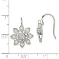 thumbnail image 5 of 925 Sterling Silver CZ Snowflake Earrings, 5 of 6