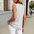 thumbnail image 5 of Dvprdro V Neck Button Front Sleeveless Top for Women Knit Loose Fit Polka Dots Summer Casual Blouse, 5 of 7