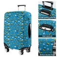 thumbnail image 5 of Cartoon Construction Vehicles Warning Signs Luggage Cover Fashion Suitcase Cover Baggage Covers Fit 25-28 Inch Luggage (Go Travel), 5 of 5