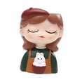 thumbnail image 2 of simhoa Girl Figurine Planter Pot Cute Plant Container for Balcony Housewarming Gift Bunny, 2 of 10