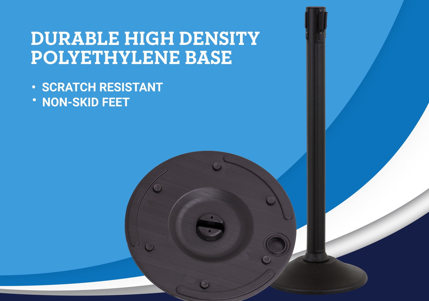 US Weight Sentinel Stanchion with 6.5 Foot Retractable Belt – Easy Connect Assembly Requires No Tools (2-Pack)