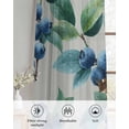 thumbnail image 6 of Blueberry Spring Leaves Sheer Curtains 63 Inch Length 2 Panels Set for Living Room/Bedroom, Grey Botanical Branches Kitchen Curtains Grommet Semi-Sheer Curtains Drapes Window Treatments 42"x63"x2, 6 of 7