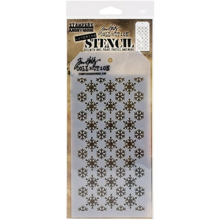 UPC: 0787790625117 | Tim Holtz Layered Stencil 4.125 X8.5 -Flurries
