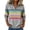 Grey, variant on Spring Striped Print Sweatshirts for Women Half Zip Pullover Soft Casual Long Sleeve for Comfort Crew Neck Blue L