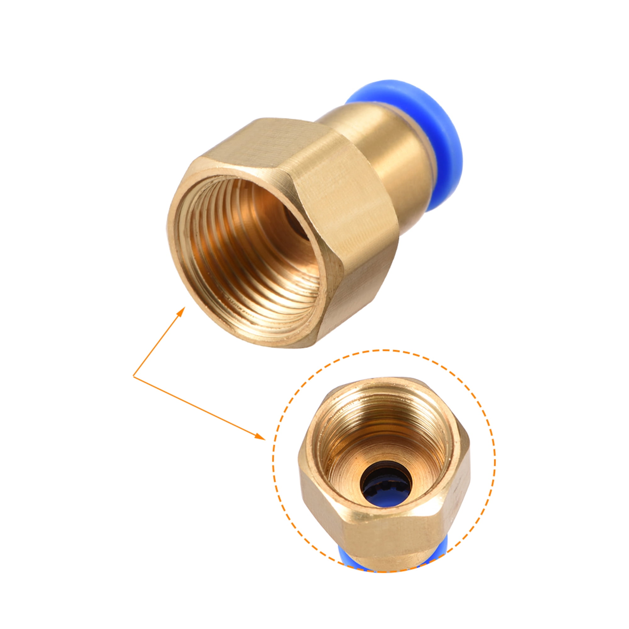 Push to Connect Tube Mount Adapter 8mm Tube OD x G3 8Female Straight Pneumatic Connector Connect 4pcs Tube Mount 