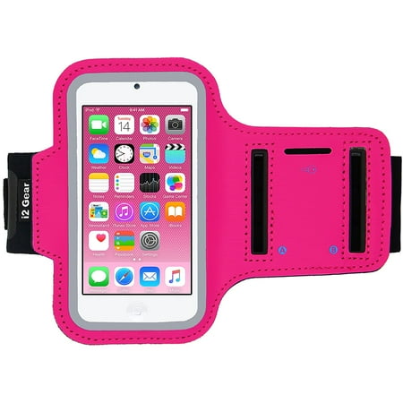 Ipod Touch Armband - iPod Touch 6th Generation (6G) Exercise & Running MP3 Player Armband Case with Key Holder (Hot Pink)