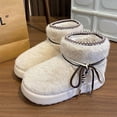 thumbnail image 7 of Viluyesy Womens Snow Boots Faux Fur Lined Platform Slip On Ankle Winter Boots Comfortable Plush for Outdoor Everyday Wear Beige Size 6-6.5, 7 of 7