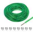 thumbnail image 1 of Cuerda de alambre recubierta de vinilo verde Uxcell 5/32 de 197 pies de acero galvanizado con 8PCS M5 Loop Sleeves, 1 of 7