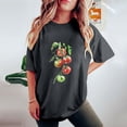 thumbnail image 5 of LEBONYARD Womens Tops Clearance under $5,Crew Neck T Shirts for Women spring summer,Women's Fashion Summer Round Neck Drop Sleeves Leisure Short Sleeve Fruit Printing Tops Dark Gray S, 5 of 7