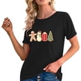 thumbnail image 6 of Christmas Shirts for Women Christmas Tree T-Shirt Letter Graphic Tees Tops, 6 of 6