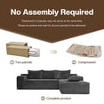 thumbnail image 4 of Kelyda 105" Modular L-Shaped Cloud Sofa, Plush Boneless Sectional with Deep Seats Chaise Corduroy Fabric, Gray, 4 of 9