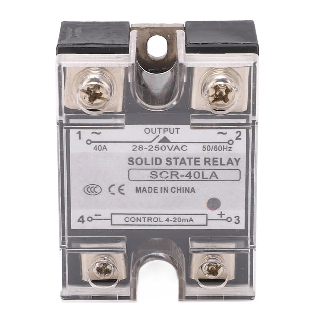 "Smart AC Solid State Relay Module - 4-20mA Input, 28-250VAC Output, 40A Capacity for Heating & Motor Control"
"High-Performance SSR Voltage Regulator - Noiseless 250VAC Output, 4-20mA Signal