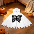 thumbnail image 2 of LILIYA Boy Girl Ghost Outfit Hooded Cloak with Scary Face, Halloween Cape for Trick-or-Treating, 2 of 9