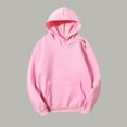 thumbnail image 4 of ZCFZJW Hoodie for Men Lightweight Casual Drawstring Long Sleeve Hooded Pullover Sweatshirts Loose Regular Fit Soft Cotton Outwear Tops with Pocket Pink XXXL, 4 of 6