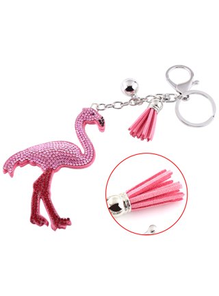 Pink Flamingo Keychain