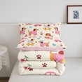 thumbnail image 5 of Homewish Kawaii Dachshund Dog Twin Comforter Sets,Cartoon Pet Bedding Set,Car Cherry Bow Decor,Pink Reversible,2-Piece,1 Comforter and 1 Pillowcase, 5 of 7