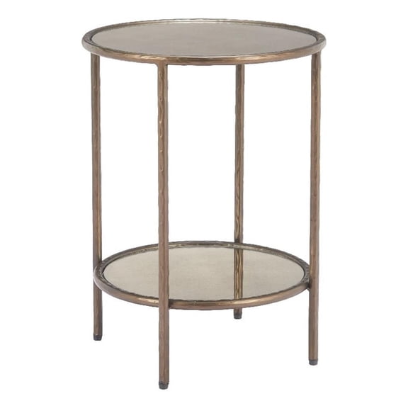 Pemberly Row Modern / Contemporary Assembled Metal Side Table Bronze