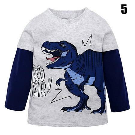 

VeliToy Boys Casual T-Shirt Camouflage Round Neck Long Splice Sleeve Top Tee Shirt for Kids Toddler Summer(Blue 46*66*37cm)