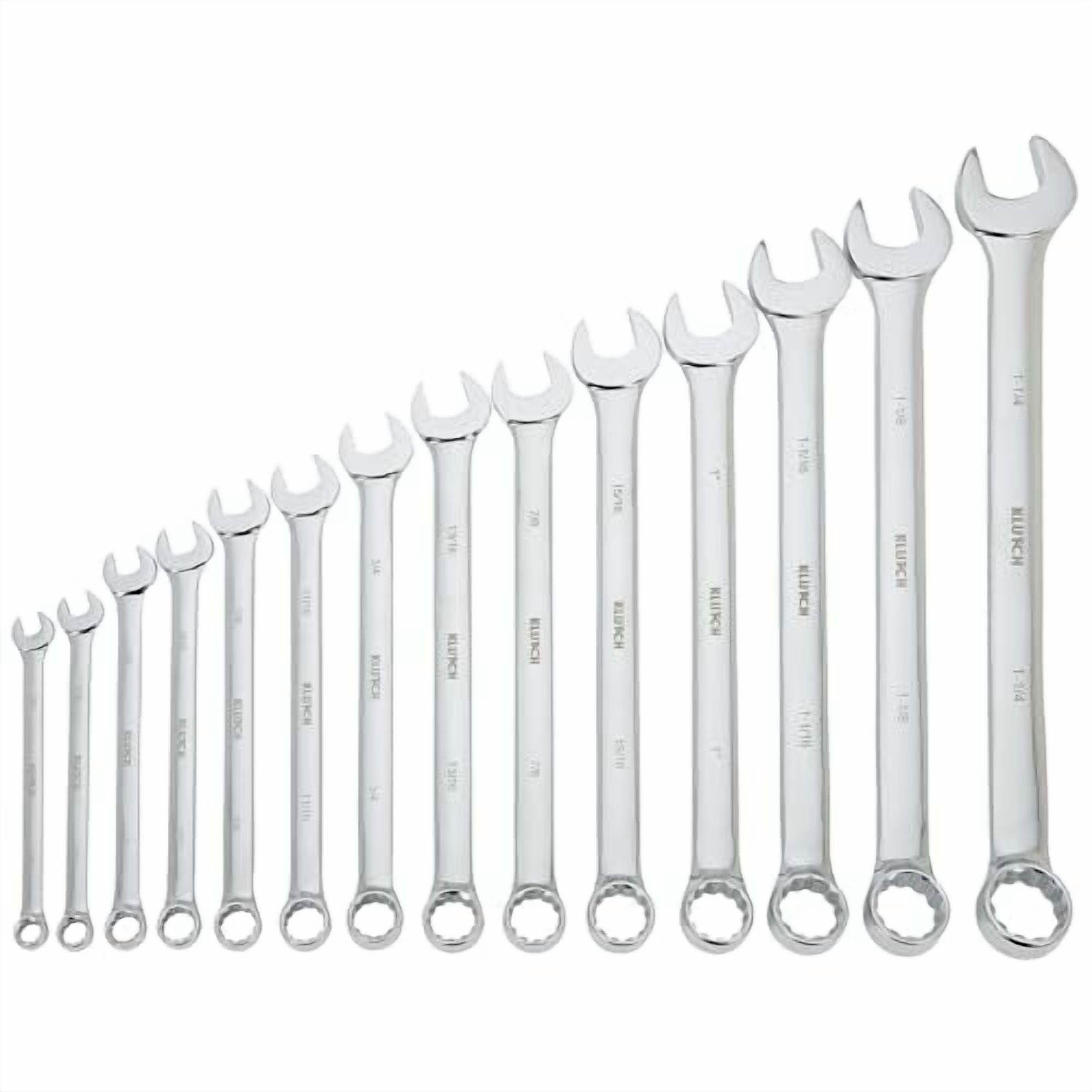 Klutch 14-Pc. Extra-Long SAE Combination Wrench Set, Model# 34691 A