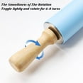 thumbnail image 4 of 15-inch Silicone Rolling Pin for Baking, Non-stick Surface and Comfortable Wood Handles, 4 of 5
