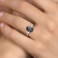 thumbnail image 4 of Gem Stone King 3.50 Ct Green Mystic Quartz White Created Sapphire 18K Rose Gold Plated Silver Ring, 4 of 6