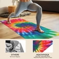 thumbnail image 4 of Colorful Tie Dye Pattern Hot Yoga Mat Towel Non Slip for Hot Yoga - Quick-Drying Yoga Mat Cover with 4 Corner Pockets with Travel Bag - Hot Yoga Towel Non Slip 74"x26", 4 of 6