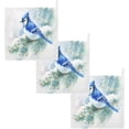 thumbnail image 6 of Coolnut Watercolor Blue Bird Baby Muslin Washcloths Face Towel, Winter Christmas Burp Cloths Cotton Wipes 5 PCS Infant Wash Cloth for Newborn Boys Girls 12x12 inches, 6 of 6